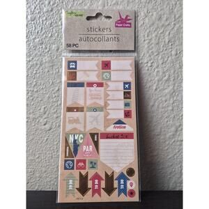 Crafter's Square Autocollants Stickers 58PC Paper Crafts Journaling Bucket List